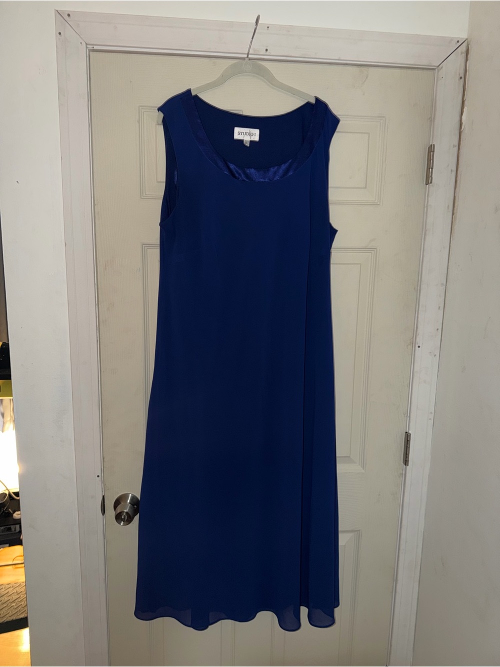 Studio I Royal Blue Sleeveless Midi Dress